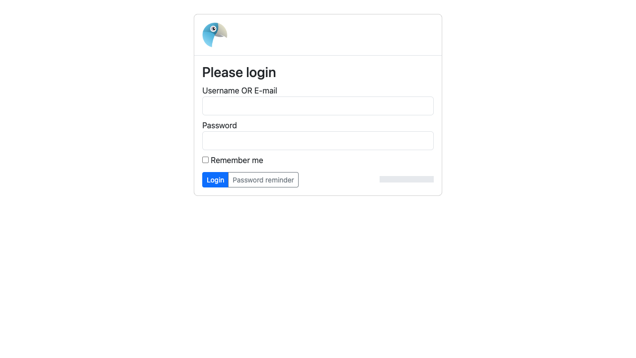 Live Helper Chat's native operator sign-in page