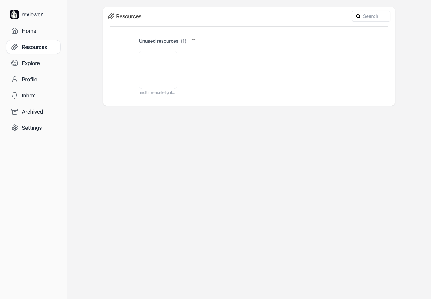 Real Memos Resources view showing an uploaded image after runtime replacement